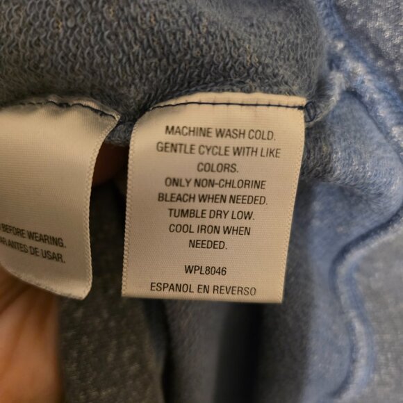 Style & Co Sport The Essential Sweatshirt XL Monochrome Gray and Blue - Picture 3 of 3